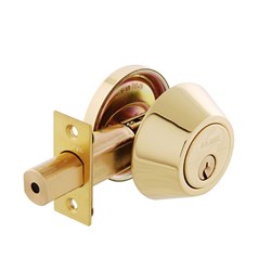 BRAVA URBAN DEADBOLT 200B PB TE2 KEYWAY SGL CYL