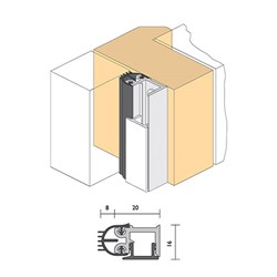 Raven RP10 Double Door Set Perimeter Seal Frame Stop CA with Black Gaskets 3x2.1m - A10CDS