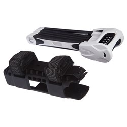 ABUS BIKE LOCK FOLDING 6100/90 WHITE BORDO COMBO 90CM