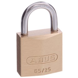 ABUS 65 Series Premium Padlock with 25mm Brass Body and 14mm Hardened Steel Shackle KD - 65/25