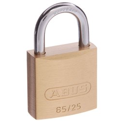 ABUS 65 Series Premium Padlock with 25mm Brass Body and 14mm Hardened Steel Shackle KA 6253 - 65/25KA13