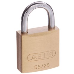 ABUS 65 Series Premium Padlock with 25mm Brass Body and 14mm Hardened Steel Shackle KA 255 - 65/25KA5