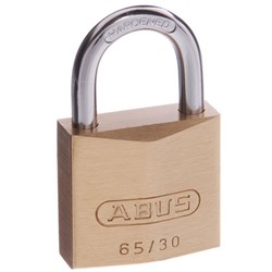 ABUS 65 Series Premium Padlock with 30mm Brass Body and 17mm Hardened Steel Shackle KA 305 - 65/30KA5