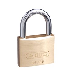ABUS 65 Series Premium Padlock with 50mm Brass Body and 29.5mm Hardened Steel Shackle KA 502 - 65/50KA2