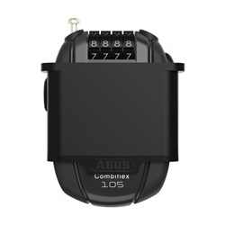 ABUS Combiflex Rest 105 Combination Cable Lock with Adjustable Retractable Cable and Mounting Pouch In Black Display Boxed - COMBIFLEXREST105PC
