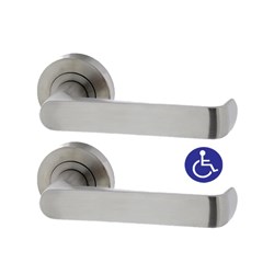 Dalco 7000 Series Furniture Round Rose Full Set with Telo Lever Satin Stainless Steel