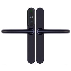 SALTO XS4 Original+ Escutcheon Mifare BLE 40mm Narrow Body Z Handle Black Black Reader 32-47mm Door 8mm Spindle Indoor