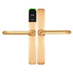 SALTO XS4 ONE HSE ESC w/ U LEVER (F 22mm) - POLISHED BRASS & BLACK
