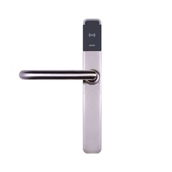SALTO XS4 ONE HSE Half Escutcheon for Panic Bar Z handle Satin stainless steel Black reader, 8mm Spindle IP55