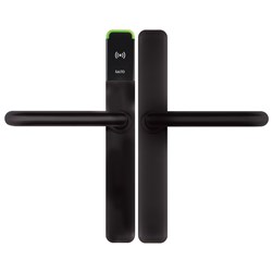 SALTO XS4 ONE HSE Escutcheon in Black with Black Reader for  F=22mm door with 7.6mm spindle IP55