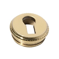 Jacksons Push in Round Escutcheon E Polished Brass 22.5mm - EE PB