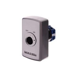 LIW Auto Door Series Key Switch, LW5 Profile, Mullion Mount, 1 Position Key Removal, 10A, Off/On,  1 NC Pole, 1 NO Pole, 60 Degrees - AL515003