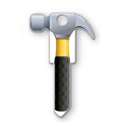 Lucky Line Key Shapes LW5 Key Blank Hammer - B122L