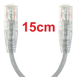 Neptune Cat6 Ultra-Thin Patch Lead, 15cm, White