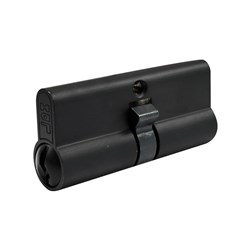 PROTECTOR Euro Double Cylinder LW4 Profile KA with 2 Keys Fixed Cam Matt Black Chrome 70mm - PCD70-5P-KA-MBC