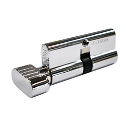 PROTECTOR Euro Cylinder and Turn LW4 Profile KA with 2 Keys Fixed Cam Chrome Plate 70mm - PCT70-5P-KA-CP