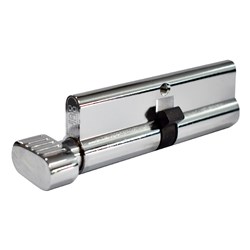 PROTECTOR Euro Cylinder and Turn LW4 Profile KA with 2 Keys Fixed Cam Chrome Plate 90mm - PCT90-5P-KA-CP