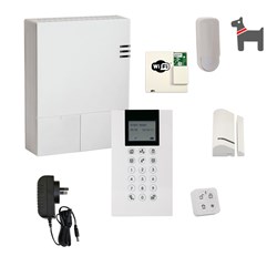 RISCO WiComm Pro WiFi Alarm Kit with Wireless Panda Keypad & Fob, Piccolo Pet Friendly PIR Detector and Reed Switch