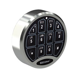 Securam SafeLogic C10 Basic D-Drive Keypad Chrome with Spindle Chrome - EM-1701A-R-C10-CCH