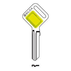 Silca Taggy LW5 Key Blank with Customisable Plastic Head Yellow Insert