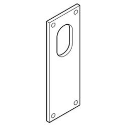 BDS Scar Plate for Oval 570 Cylinder with Cut Out Pop Rivet Fixing 35x100x1.5mm in SSS - SP570H