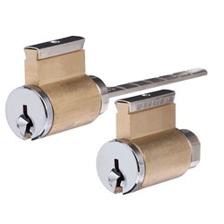 Whitco External and Internal Cylinder Pair LW4 Profile KD for Sliding Door Lock Chrome Plate - W532000