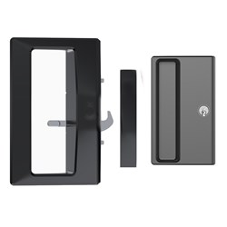 Austral Yarra Essentials Single Beak Polymer Handle Single Cylinder 16mm Catch Flat Pull Matt Black - YESCSSFBLMT